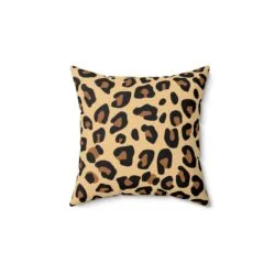 Leopard Print Square Pillow